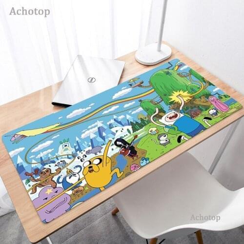Anime Adventure Time Mouse Pad Pc Gamer Computer Mousepad Cute Locking Edge Large Mouse Pad Laptop Keyboards Table Mat PC Mat