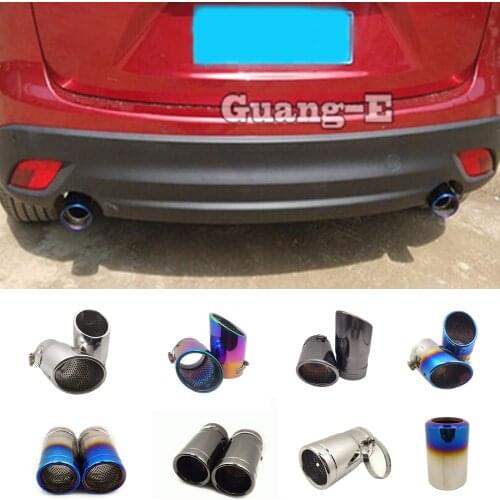 Car Muffler Back End Pipe Exhaust Tip Tail Outlet Vent For Mazda 6 Atenza CX-5 2014-2021/CX-3 2017-2021/CX-9 2019-2021 2pcs