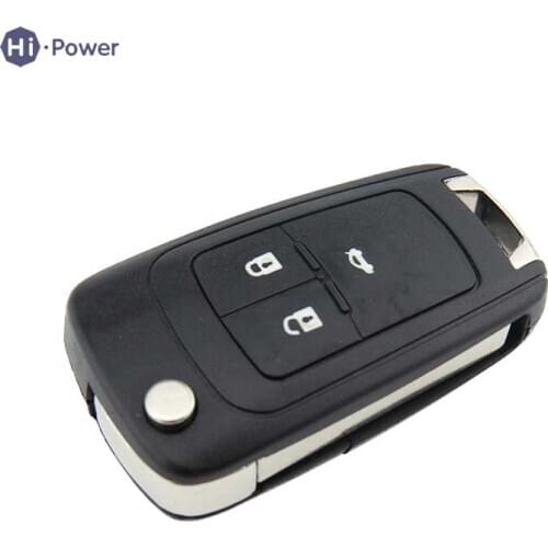 Hi-power Remote Car Key Shell Flip Folding For Chevrolet Camaro Cruze Equinox Malibu Sonic Spark Volt 3 Button Key Shell Blade