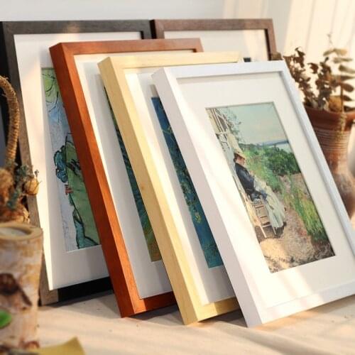 Black White Wood Color Picture Photo Frame A4 A3 Wooden Frame Nature Solid Wall Mounting Hardware Included Without Cardboard