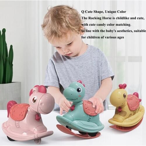 Baby Pulley Toy With Tumbler Pony Kids Early Childhood Education Toys Children Press Scooters Toy Cartoon Inertial Return Car