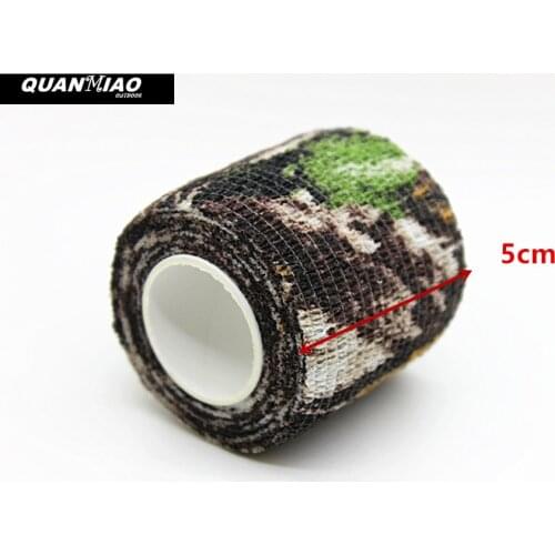 3Pcs/lot Elastic Stealth Tape Hunting Military Camouflage Tape Airsoft Paintball Gun Rifle Shooting Stretch Bandage Camo Tape X3