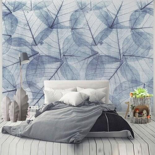 Photo Wallpaper Modern Abstract Leaf Art Murals Bedroom Living Room Sofa Home Decor Backdrop Wall Cloth Papel De Parede 3D Sala