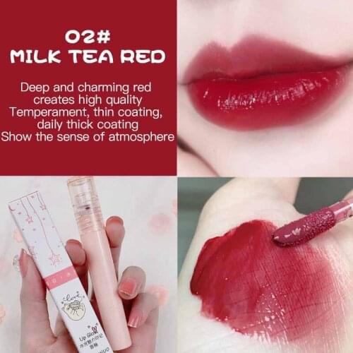 Lip Glaze Matte Velvet Orange-brown Lipstick Sexy Red Lip Gloss Waterproof Long-lasting Non-stick Cup Lip Tint Makeup TSLM1
