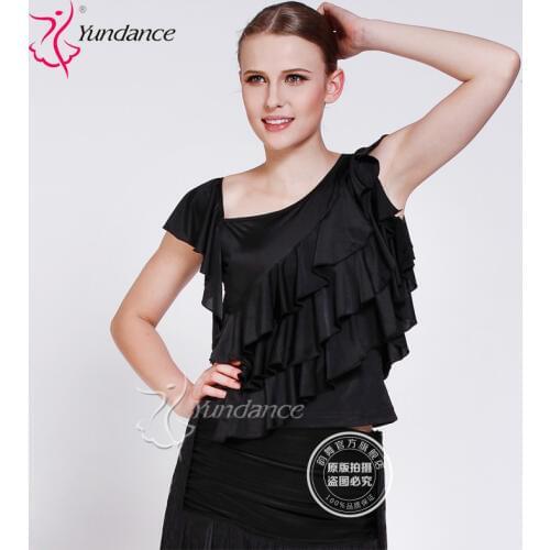 Customized Lady Latin Dancing Shirt Modern Dance Costume Waltz Valse Tango Galop Fox Trot Social Dance Suit Short Sleeve B-2689