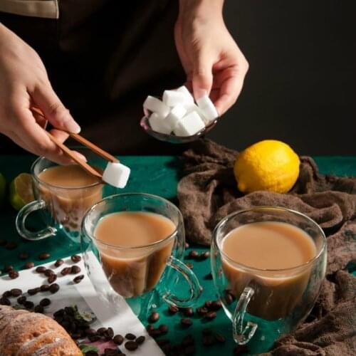 Heart Shaped Double Walled Glass Anti Scalding Latte Coffee Cup Italian Espresso Drinking Mug Household Cafe Ice Cream Glasses