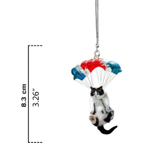 Cat and Balloon Car Hanging Ornament, cat car hanging ornaments, Flying Cat with Colorful Balloon, Cat Car Hanging Ornament