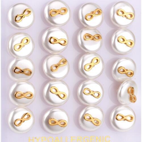 LUXUKISSKIDS 10Pairs/Lot Pearl Small Stud Earring Set Infinite Jewelry Wholesale Jewelry