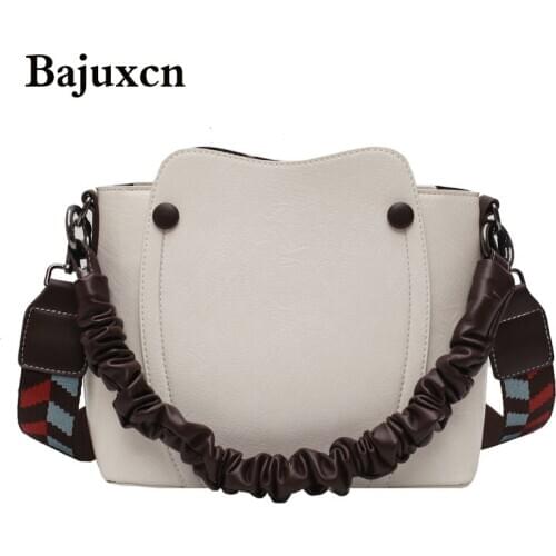 Female bag wide shoulder strap small square bag 2020 new luxury designer ladies shoulder messenger bag simple handbag white main