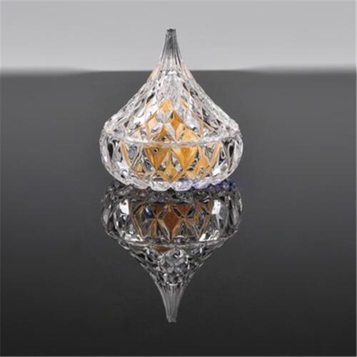 Fashion glass candy jar nut jar jewelry box with lid dessert bowl salad bowl European desktop decoration