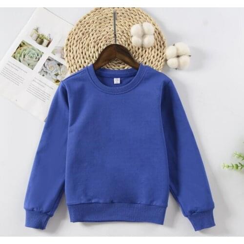 Kids Girls Boys Long Sleeve Round-neck Sweater Shirt