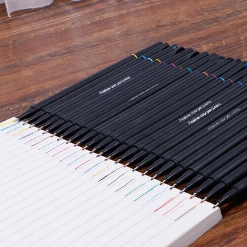 Fineliner 12 / 24 Colors Pen Set 0.4mm Fine Tip Line Writing Drawing Marker Pen