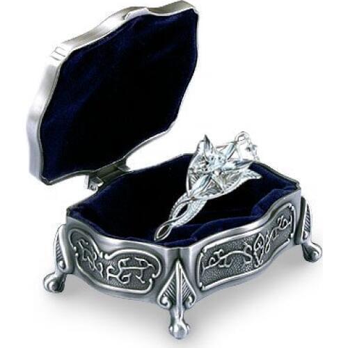 Lord Rings Arwen Evenstar S925 Silver Pendant With Metal Jewelry Box One Set LOTR Set Jewellry