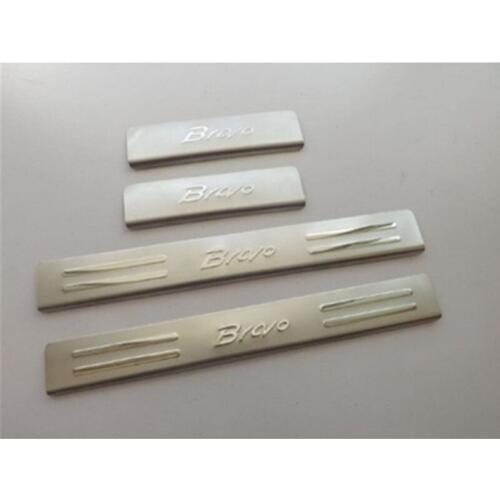 For 2008-2019 Fiat Bravo scuff plates stainless steel door sill strip welcome pedal auto accessories 4pcs Car styling