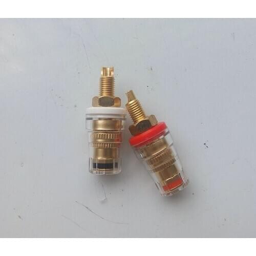 A pair of High-grade all-copper gold-plated sand power amplifier terminal, audio terminal, banana socket, speaker terminal
