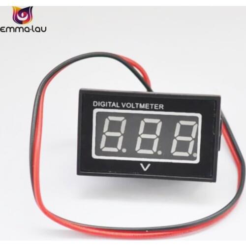 DC 15-120V Full Waterproof Car Voltage Meter Digital Display Red/Blue LED 24V 36V 48V 72V 96V Electric Motorcycle Voltmeter