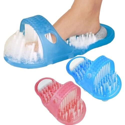 Shower Brush Foot Massager Slipper Feet Massage Foot Care Tool Silicone Feet Massage Presser Bath Shoe Pumice Stone Scrubber