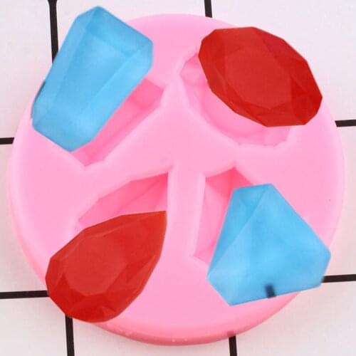 Gem Silicone Mold Cupcake Topper Fondant Molds Cake Decorating Tools Chocolate Gumpaste Mould Resin Clay Candy Moulds