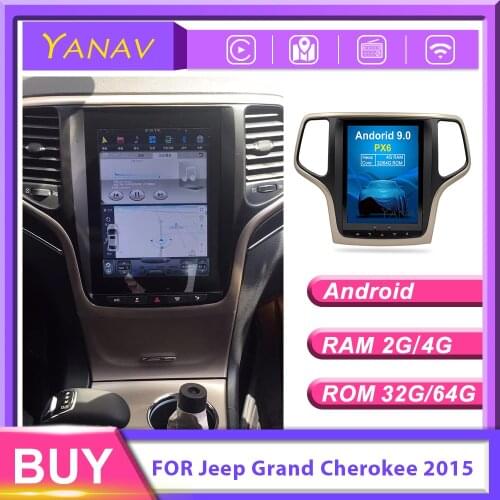 Tesla style Car Audio player FOR-Jeep Grand Cherokee 2015 car stereo GPS navigation car DVD player vertical Screen