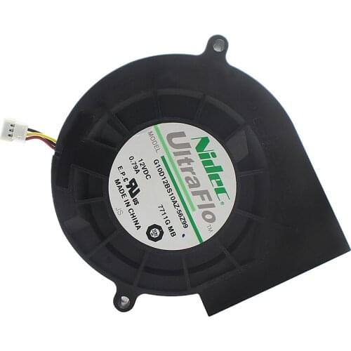 Nidec DC 12V 0.79A Double Ball Bearing Fan Worm Air extractor Grill Gear Blower Cooling Fan High Speed Big Wind