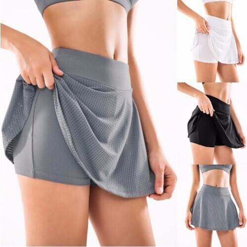 Women Shorts Sports Skirts Fashion Tie Lined Pants Sport Pants Yoga Pants Plus Size Skrit Beach Dance Safety Skorts
