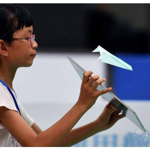 Never Falling Surfing Paper Aircraft Magic Toy Hand Throw Flying Glider Planes Educational Toys Kids Toy Gift Outdoor Toy