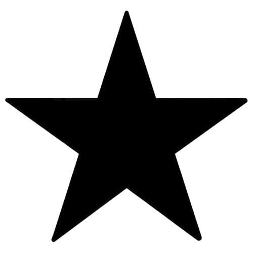 12.7*12.1CM The Five-pointed Star Shining Car Sticker Vinyl Decals Cartoon Car Styling Black/Silver C7-1203