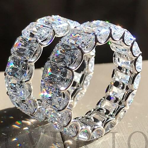 18K Au750 Gold Women Ring Moissanite Diamonds Princess Square Round Heart Oval Wedding Party Engagement Anniversary Ring Trendy