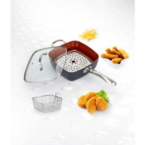 3003 Pressed Aluminum Fry Pan Cookware Set Multi functional cookware sets