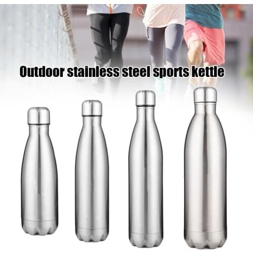 350/1000ml Stainless Steel Water Bottle Portable Water Tools School Kids Sports Drinking Cycling Drinkware Bottle Supplies W7A8