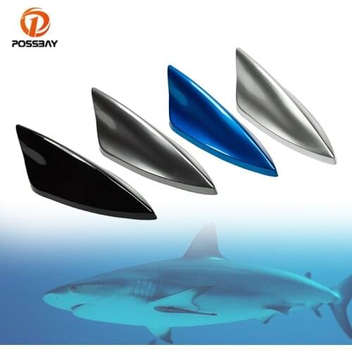 POSSBAY Car FM Shark Fin Signal Antenna AM Auto Roof Aerials Replacement Universal for Mini Cooper Seat Ibiza Citroen C4 Mazda 3