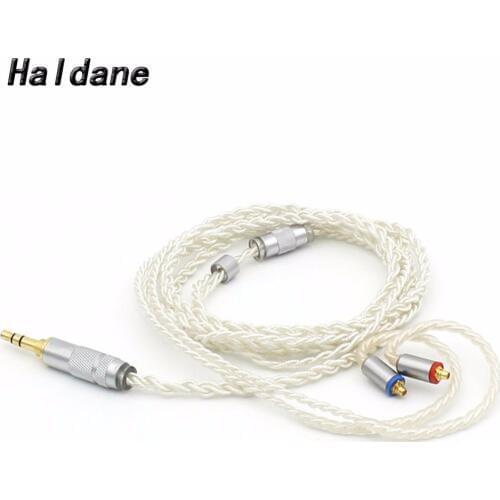 Free Shipping Haldane DIY MMCX Cable for Shure SE846 SE535 SE315 SE215 UE900 Silver Plated Headphone Replaceable Wire