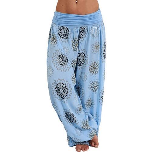 Yoga Pants Boho Loose Women Yoga Trousers Summer Casual Baggy Jumpsuit Pants Quick Drying Training Trousers