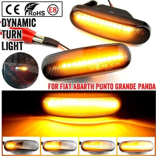 For Fiat Doblo Panda Idea Stilo Fiorino Multipla Punto Qubo Linea Musa Led Dynamic Turn Signal Light Side Marker Indicator Light