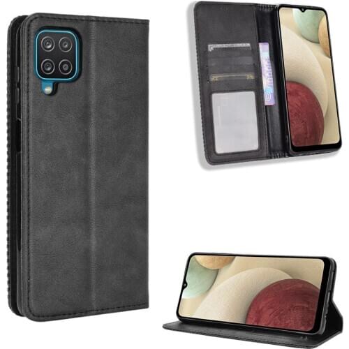For Samsung Galaxy A12 M12 Luxury Flip PU Leather Wallet Magnetic Adsorption Cover Case For Samsung A12 M12 A 12 M 12 Phone Bags