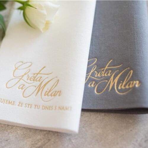 Customized Logo any text Baby shower Bridal shower napkins birthday party bachelor First Communion Personalize Wedding dinner