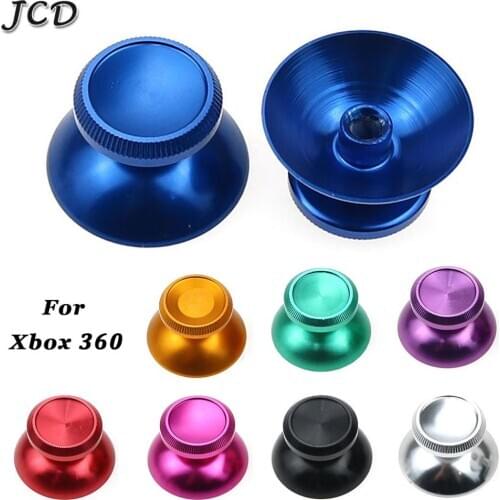 JCD 2PCS Aluminum Metal Analog Joystick thumb Stick grip Cap Replacement Repair Parts for Microsoft Xbox 360 Gamepad Controller