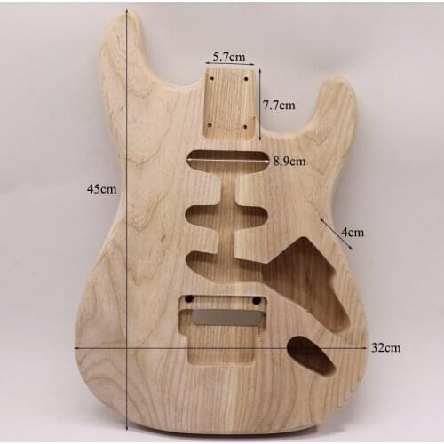 Unfinished ASH Electric Guitar Body DIY