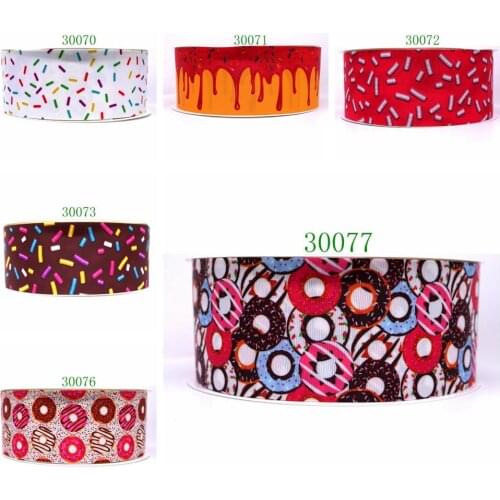 Free shipping 50 yard ice cream printed grosgrain ribbon 30078