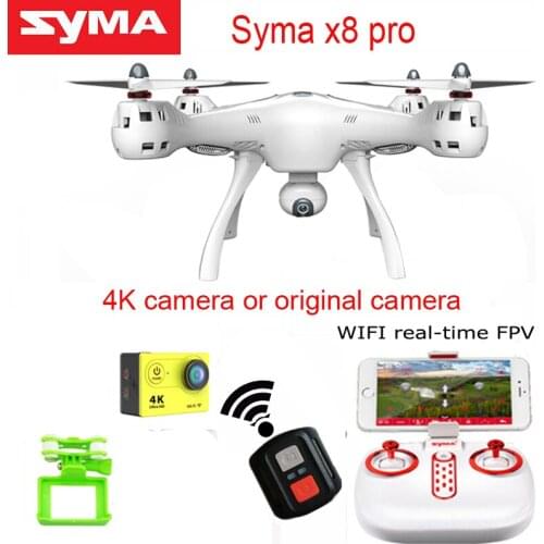 SYMA X8PRO GPS DRON WIFI FPV With 720P HD Camera or Real-time H9R 4K Camera drone 6Axis Altitude Hold x8 pro RC Quadcopter RTF