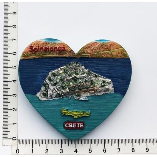 Crete Greece)Fridge Magnet Creative Travel Commemorate Crafts 3D Ornaments Magnetism Resin Material Refrigerator Stickers
