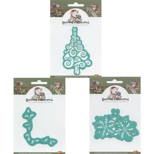 Piggy Craft metal cutting dies cut die mold Christmas tree leaf strip Scrapbook paper craft knife mould blade punch stencils die