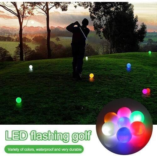 7Pcs/Lot Night Golf Balls Luminous Light Up Golf Balls Bright Night Glow Reusable Night Golf Ball Night Sports Gift