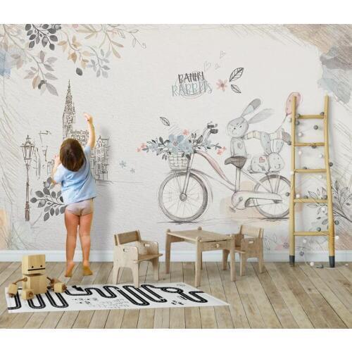 Custom Mural Wallpaper For Kids Room Hand Painted Small House Children Room Bedroom Decorative Wallpaper Murals Papel De Parede