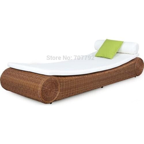 Modern Design Luxury Furniture Rattan wicker sun lounger