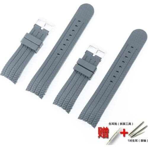 Watch accessories 22mm mens rubber strap pin buckle for all types of brand high-end watches ladies silicone sports strap