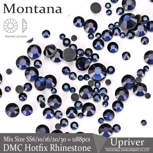 Upriver DMC SS6-SS30 Montana Hotfix Rhinestones Flatback Glitter Loose Strass
