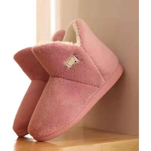 Pink Women Boots Winter House Plush Shoes Waterproof Anti Dirty Warm Fur Shoes Non-Slip Women Boots Winter Shoes 2020 New