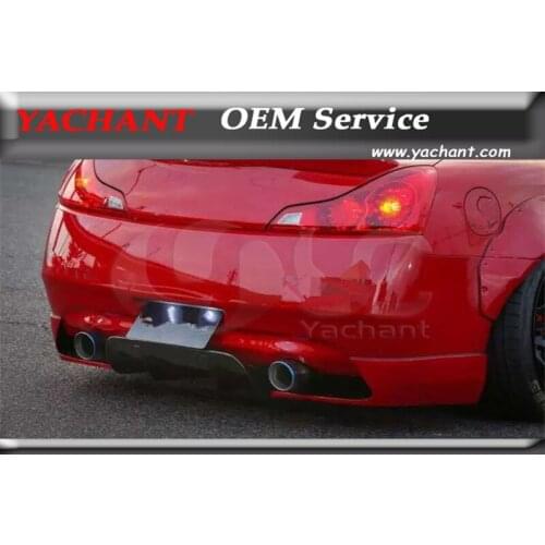 Fiber Glass Wide Bodykits Rear Diffuser Fit For 08-15 G25 G35 G37 G Series Coupe LB Stage Style Rear Bumper Diffuser Spats 5Pcs