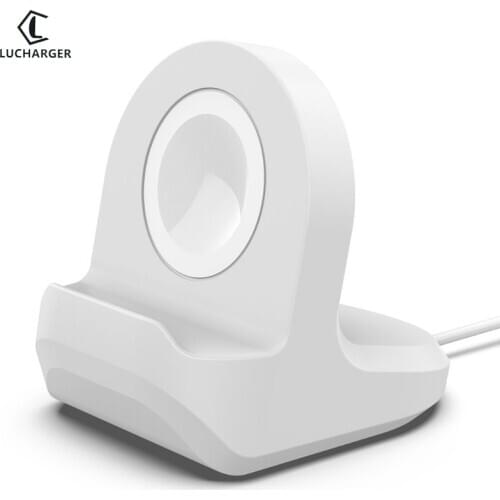 Silicone Charge Stand Holder Station Dock for Apple Watch Series 1/2/3/4/5 44mm/42mm/40mm/38mm Charger Cable 2 color optional